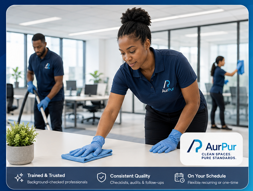 AurPur professional cleaning team at work